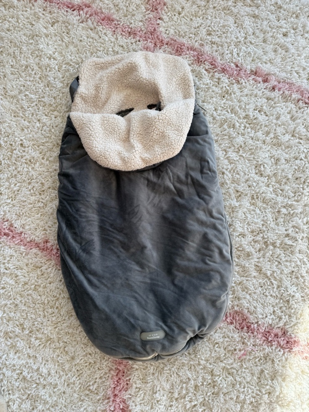 JJ Cole Gray and Cream Cozy Baby Footmuff